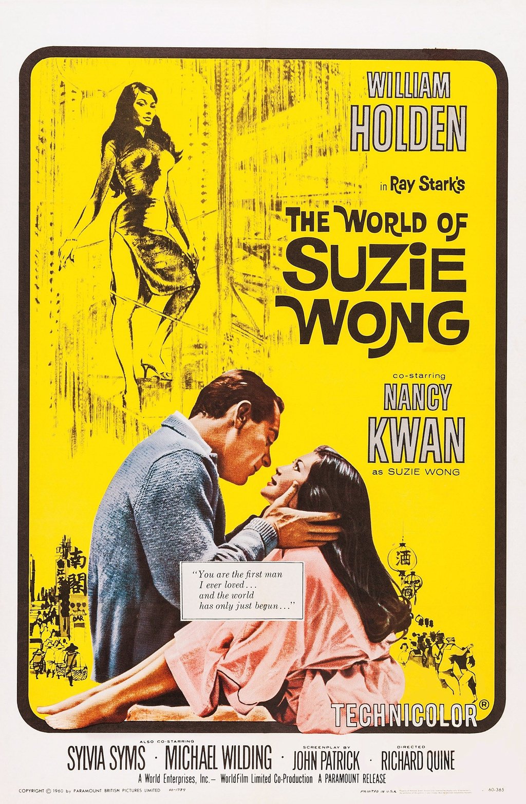 A poster for Kwan’s breakout hit, The World of Suzie Wong. Photo: Getty Images
