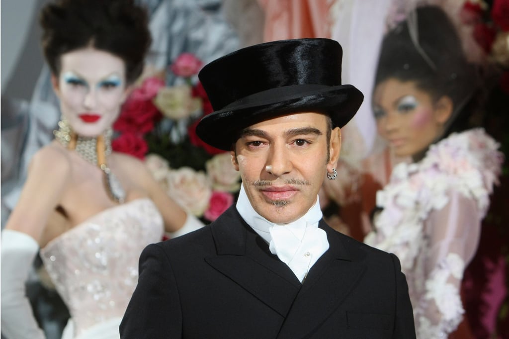 John Galliano poses at the Dior haute couture spring/summer 2010 fashion show. Photo: AP John Galliano poses at the Dior haute couture spring/summer 2010 fashion show. Photo: AP