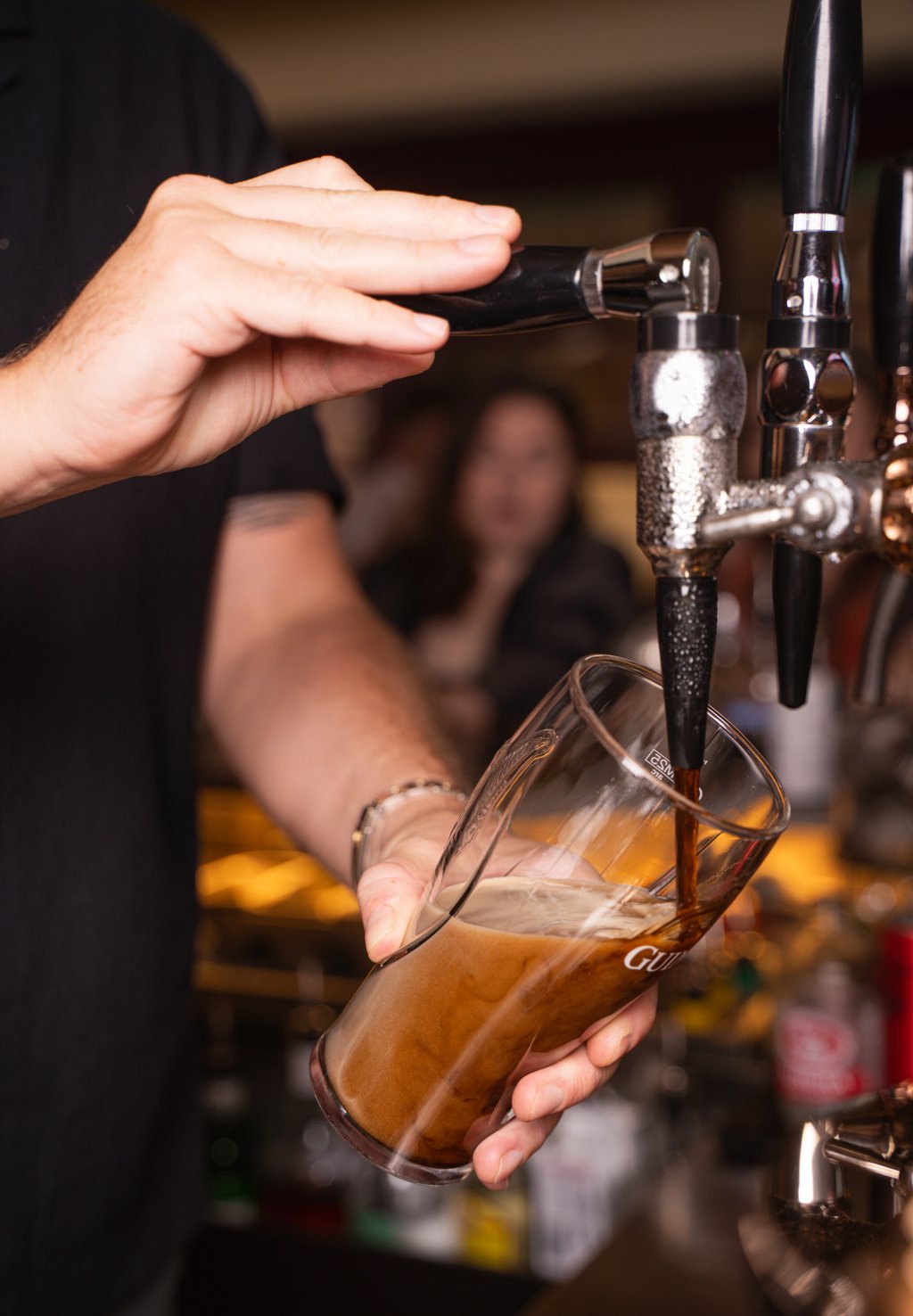 Matt Richardson pours a pint of the good stuff. Photo: Alexander Mak