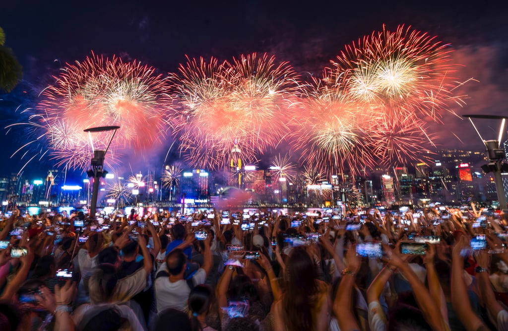 The show on October 1 will feature eight scenes, including sunflower bursts. Photo: Elson Li The show on October 1 will feature eight scenes, including sunflower bursts. Photo: Elson Li