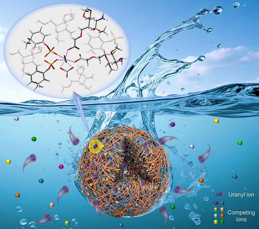 Researchers from a Qingdao institute have experimented with a new way to extract uranium from seawater. Photo: ScienceDirect Researchers from a Qingdao institute have experimented with a new way to extract uranium from seawater. Photo: ScienceDirect