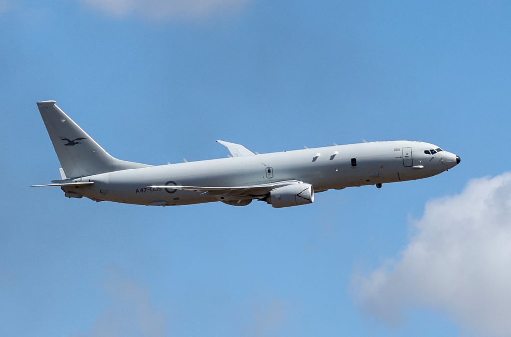 A P-8A Poseidon performs during an air show in Australia in March 2025. South Korea is reportedly considering sending military assets, including a P-8A maritime patrol aircraft, to the Strait of Hormuz. Photo: Reuters
