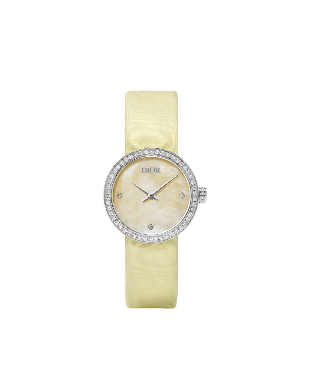 Dior has three new versions of its La D de Dior watch in soft pink, blue and yellow. Photo: Handout Dior has three new versions of its La D de Dior watch in soft pink, blue and yellow. Photo: Handout