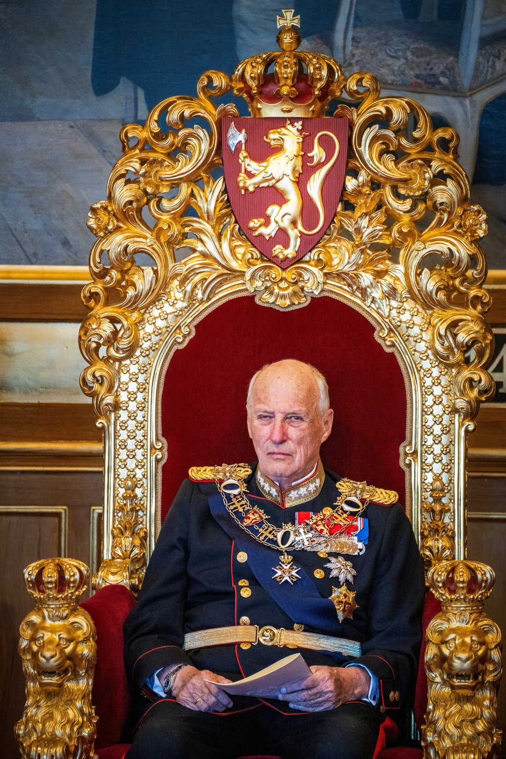 Norway’s King Harald in Oslo in 2024. Photo: NTB / Ole Berg-Rusten via Reuters