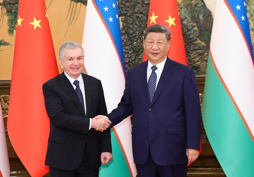 Chinese President Xi Jinping meets with Uzbek President Shavkat Mirziyoyev at the Great Hall of the People in Beijing, in September 2025. Photo: Xinhua Chinese President Xi Jinping meets with Uzbek President Shavkat Mirziyoyev at the Great Hall of the People in Beijing, in September 2025. Photo: Xinhua