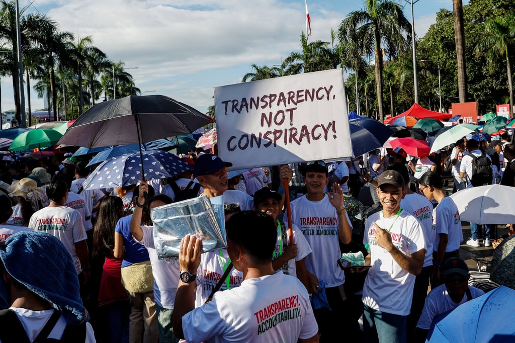 Religious activists take part in an anti-corruption rally in Manila, the Philippines, last year. Photo: AP