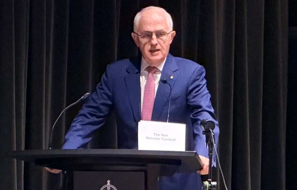 Former Australian prime minister Malcolm Turnbull speaks at an Aukus public inquiry hearing in Sydney on August 10. Photo: Xinhua Former Australian prime minister Malcolm Turnbull speaks at an Aukus public inquiry hearing in Sydney on August 10. Photo: Xinhua