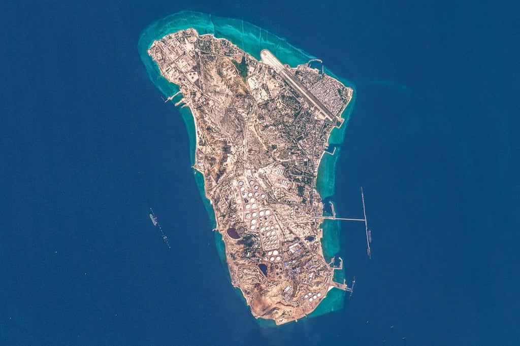 An image captured by the Copernicus Sentinel-2 satellite shows a view of Iran’s Kharg Island in March. Image: European Space Agency via AFP An image captured by the Copernicus Sentinel-2 satellite shows a view of Iran’s Kharg Island in March. Image: European Space Agency via AFP