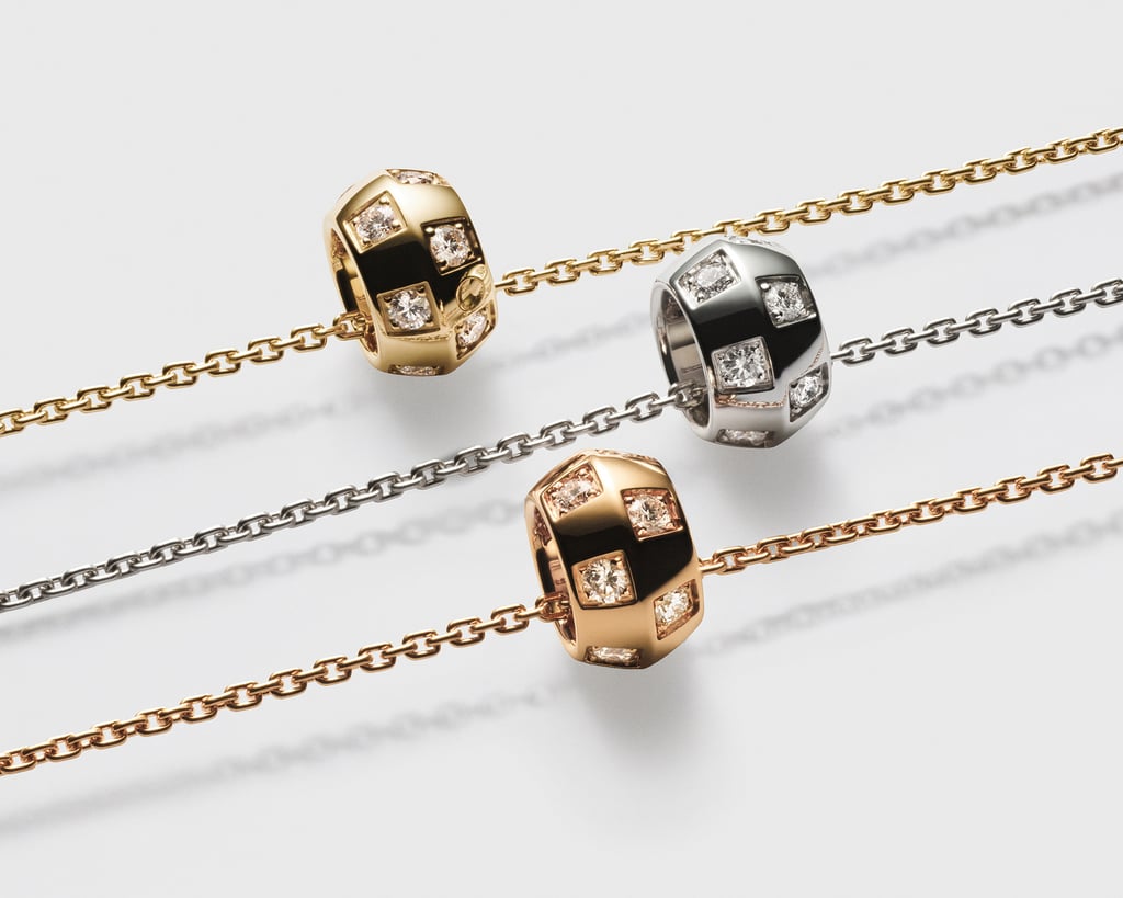 Le Damier de Louis Vuitton pendant in yellow, white and pink gold. Photo: Handout