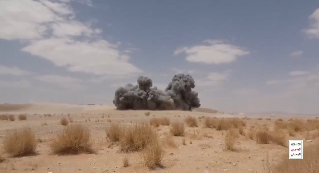 Smoke rises following a strike during fighting between Houthis and Saudi-backed forces at a location given as Al Jawf, Yemen, in a video image released on Wednesday. Photo: Al Masirah/Handout via Reuters Smoke rises following a strike during fighting between Houthis and Saudi-backed forces at a location given as Al Jawf, Yemen, in a video image released on Wednesday. Photo: Al Masirah/Handout via Reuters