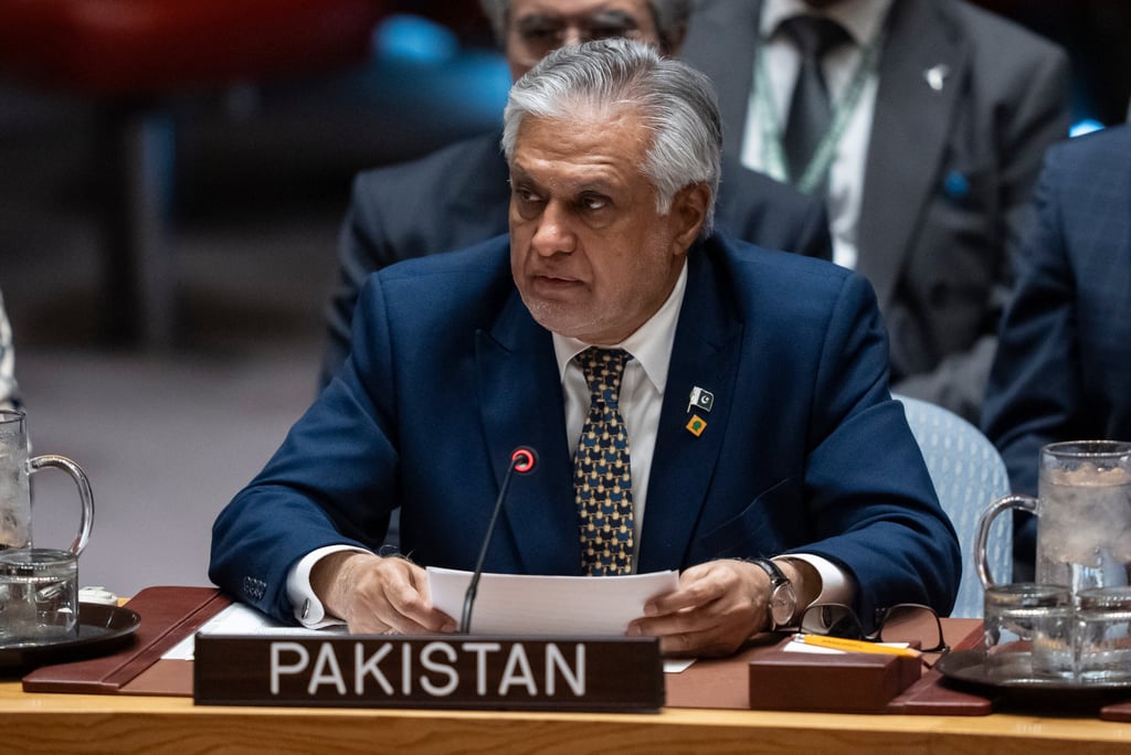 Pakistan’s Foreign Minister Ishaq Dar at a UN Security Council meeting last year. He welcomed the recent ruling, saying it vindicated “Pakistan’s consistent position” on the treaty. Photo: AP Pakistan’s Foreign Minister Ishaq Dar at a UN Security Council meeting last year. He welcomed the recent ruling, saying it vindicated “Pakistan’s consistent position” on the treaty. Photo: AP