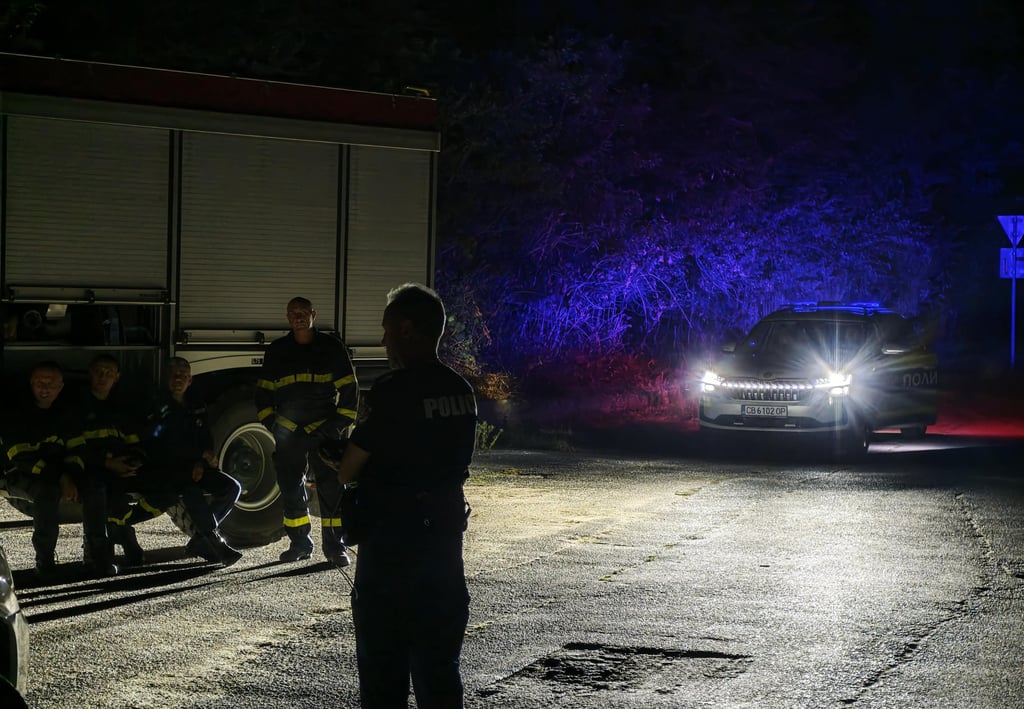 Police and fire department near Tsareva Livada, Bulgaria on Saturday. Photo: AP Police and fire department near Tsareva Livada, Bulgaria on Saturday. Photo: AP