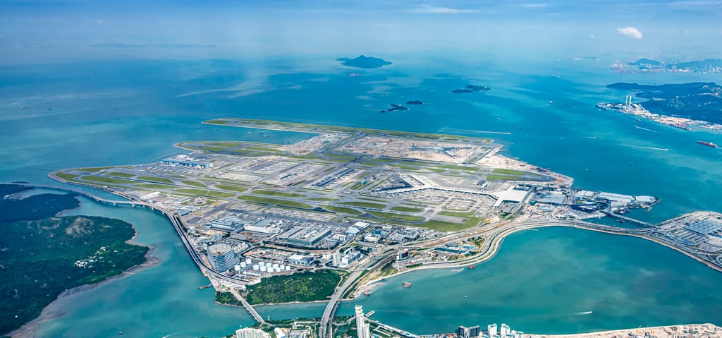 Construction of the three-runway system at Hong Kong International Airport involved reclaiming approximately 650 hectares of land, equivalent to 34 Victoria Parks or 900 standard football pitches. Construction of the three-runway system at Hong Kong International Airport involved reclaiming approximately 650 hectares of land, equivalent to 34 Victoria Parks or 900 standard football pitches.