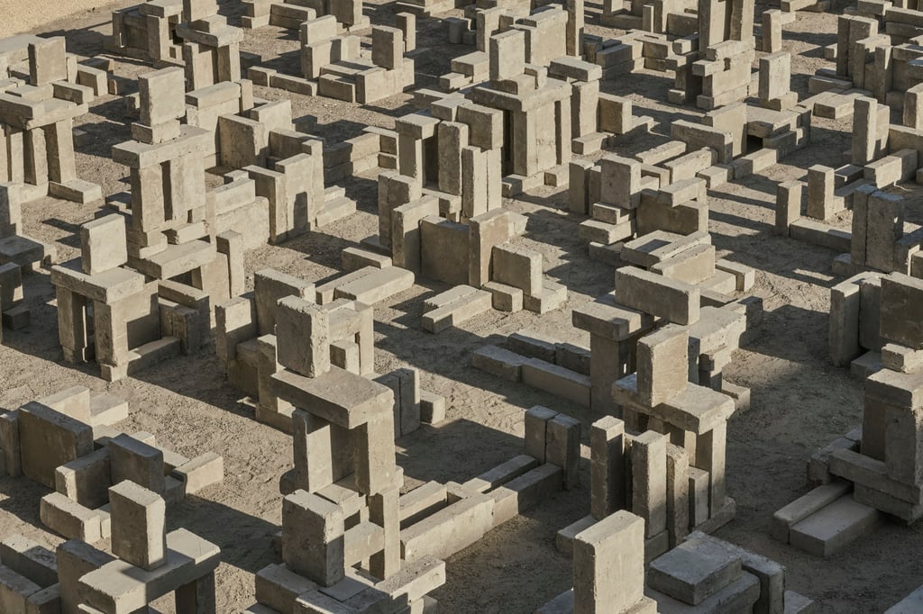 Antony Gormley’s sculptural installation, Close (2025), made in collaboration with Temur Jumaev and local brickmakers. Photo: courtesy Uzbekistan Art and Culture Development Foundation