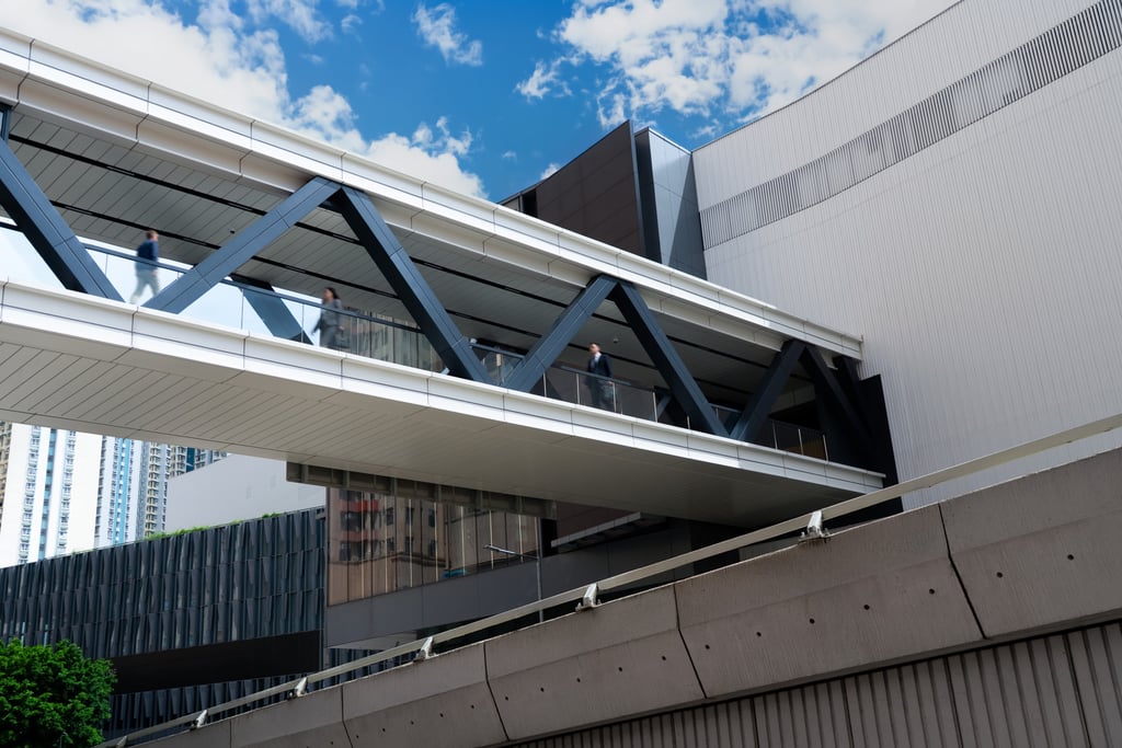 The new Amoy Footbridge in Kowloon Bay. Photo: Hang Lung Properties The new Amoy Footbridge in Kowloon Bay. Photo: Hang Lung Properties