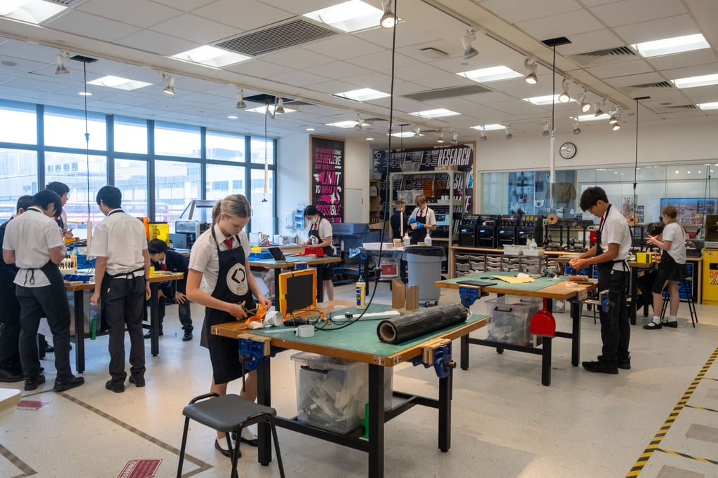 A design technology classroom at Kellett School. Photo: Handout A design technology classroom at Kellett School. Photo: Handout
