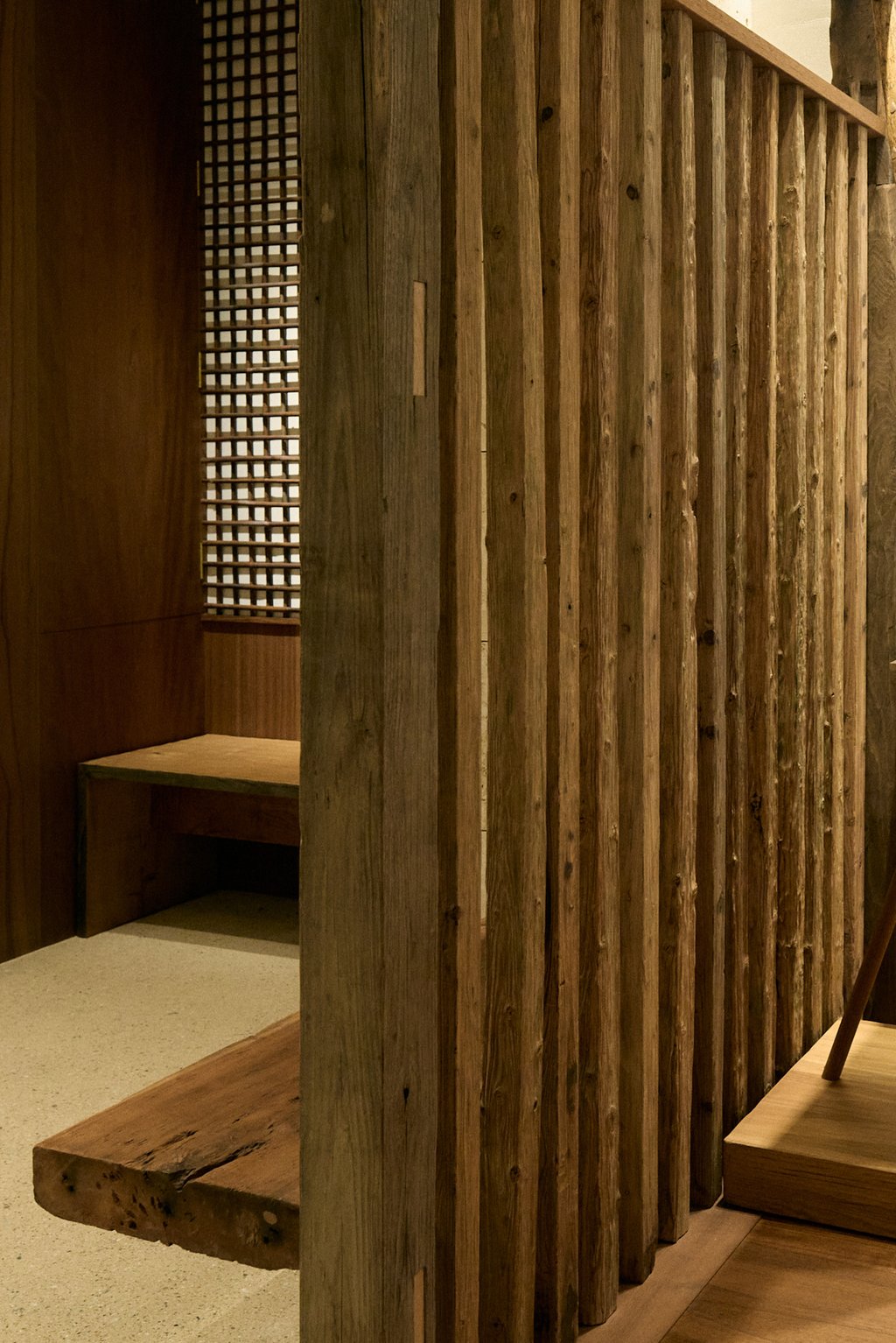 Architectural details on the second floor of 45R’s new Ginza flagship. Photo: Handout