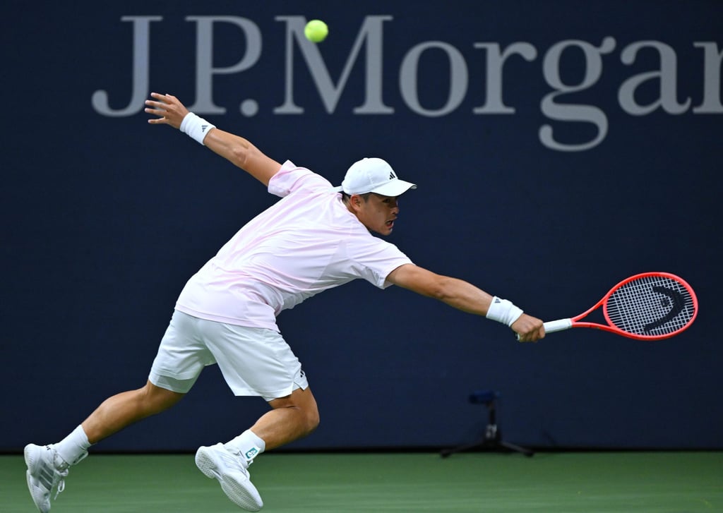 China’s self-proclaimed “hunk”, Wu Yibing, hits a return during a second-round match against Australia’s James Duckworth at the US Open in New York on September 2. Photo: Xinhua China’s self-proclaimed “hunk”, Wu Yibing, hits a return during a second-round match against Australia’s James Duckworth at the US Open in New York on September 2. Photo: Xinhua