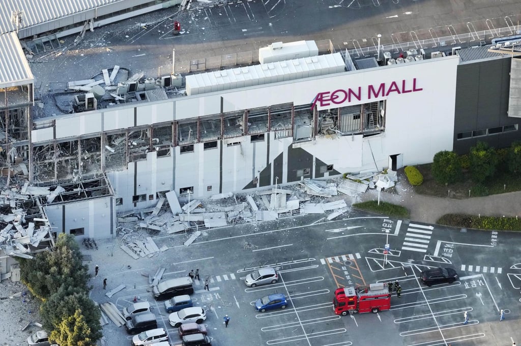 An aerial view of the damaged Aeon Mall following a magnitude 7.1 earthquake in Kumamoto prefecture, Japan, in July. Photo: Kyodo/AP An aerial view of the damaged Aeon Mall following a magnitude 7.1 earthquake in Kumamoto prefecture, Japan, in July. Photo: Kyodo/AP
