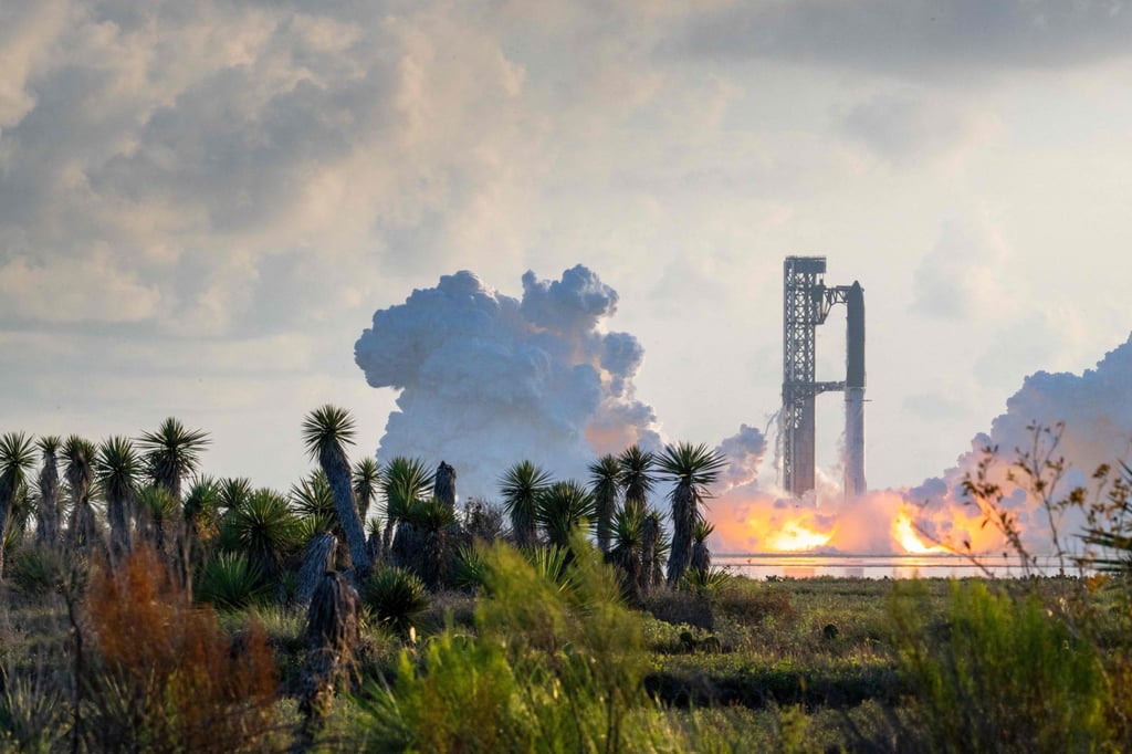 SpaceX’s Starship begins its launch on Monday. Photo: via AFP SpaceX’s Starship begins its launch on Monday. Photo: via AFP