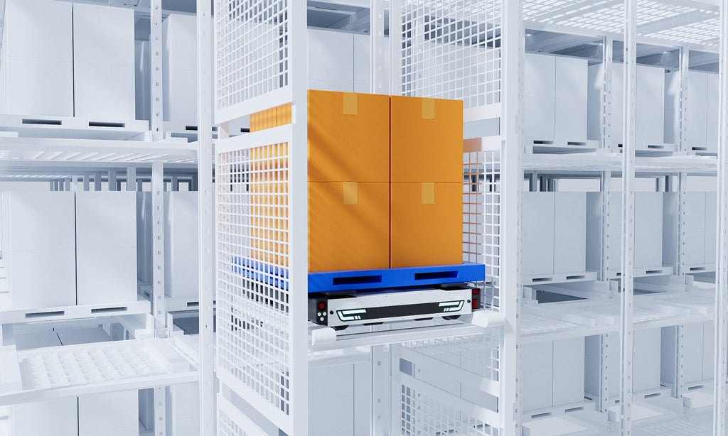 Solutions driven by artificial intelligence and autonomous robots can help companies process orders more efficiently. Photo: Lenovo Solutions driven by artificial intelligence and autonomous robots can help companies process orders more efficiently. Photo: Lenovo