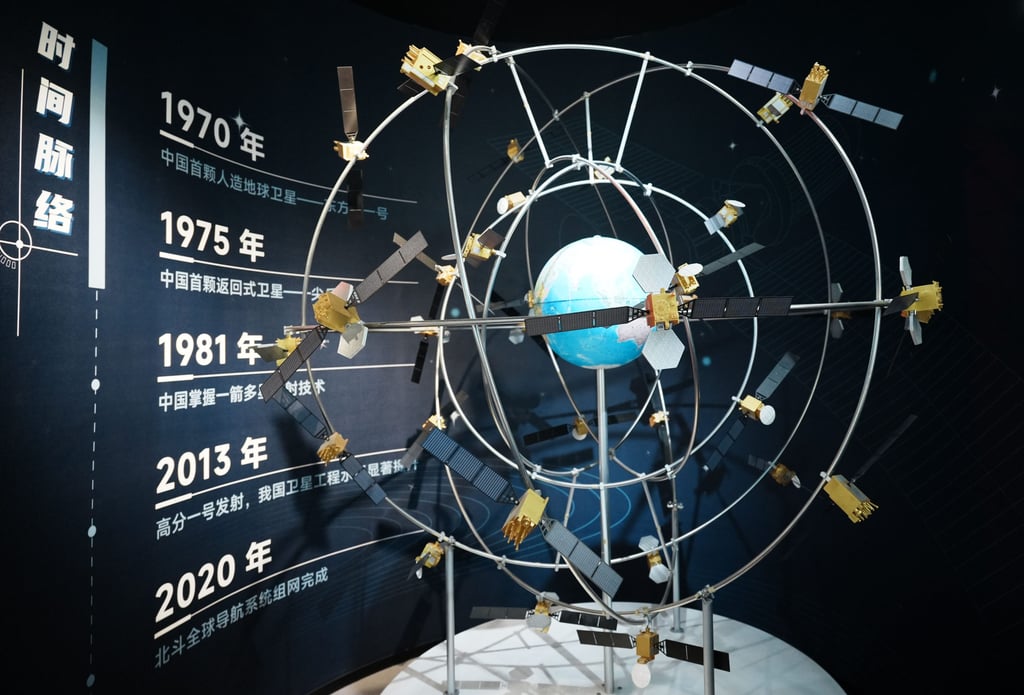 The Beidou Navigation Satellite System constellation model as seen in Hangzhou in China’s Zhejiang province, on May 15. Photo: Future Publishing via Getty Images