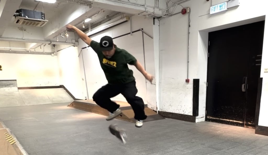 Siswojo does a trick on his skateboard at his shop’s indoor skate park. Photo: Brian Siswojo Siswojo does a trick on his skateboard at his shop’s indoor skate park. Photo: Brian Siswojo