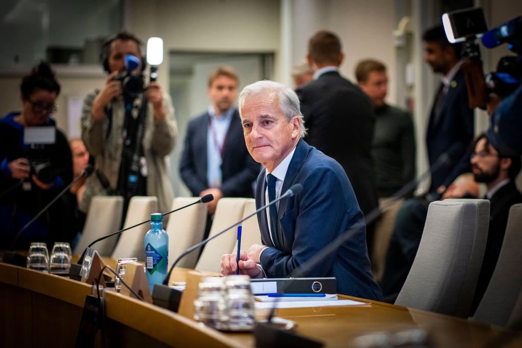 Norway’s Prime Minister Jonas Gahr Store looks on during a committee hearing in Oslo on Wednesday on the practice in the country’s Ministry of Foreign Affairs and Jeffrey Epstein’s network in Norway. Photo: NTB Scanpix/AP Norway’s Prime Minister Jonas Gahr Store looks on during a committee hearing in Oslo on Wednesday on the practice in the country’s Ministry of Foreign Affairs and Jeffrey Epstein’s network in Norway. Photo: NTB Scanpix/AP