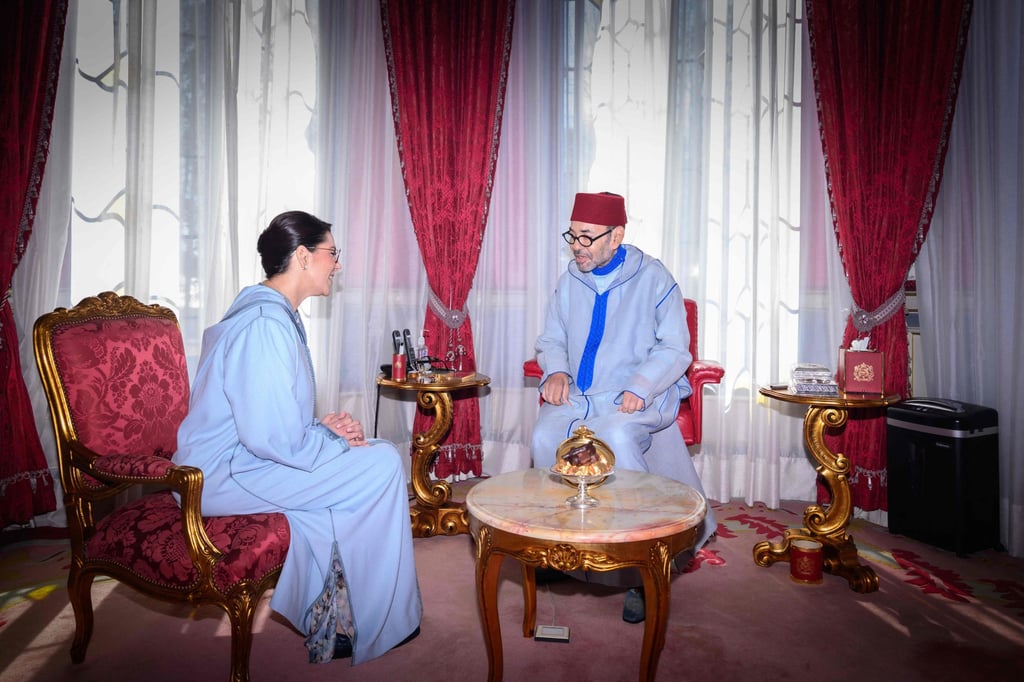 Morocco’s King Mohammed VI has a meeting with Fatima Ezzahra El Mansouri in Rabat on Tuesday. Photo: Maghreb Arabe Presse via AFP Morocco’s King Mohammed VI has a meeting with Fatima Ezzahra El Mansouri in Rabat on Tuesday. Photo: Maghreb Arabe Presse via AFP