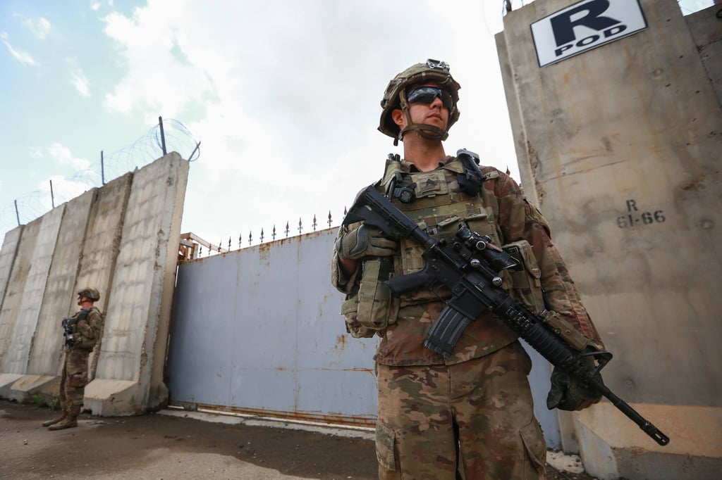 US soldiers guard a military base in March 2020 during the signing of a contract for the withdrawal of American forces. Photo: dpa