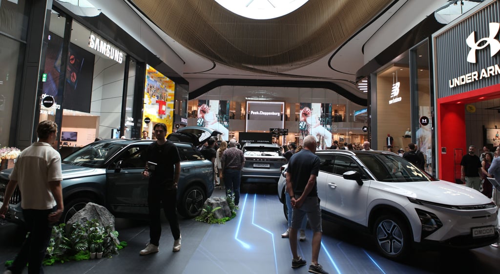 A brand roadshow by China’s Chery Group seen at a shopping centre in The Hague, Netherlands on June 13, 2025. Photo: China News Service/VCG via Getty Images A brand roadshow by China’s Chery Group seen at a shopping centre in The Hague, Netherlands on June 13, 2025. Photo: China News Service/VCG via Getty Images
