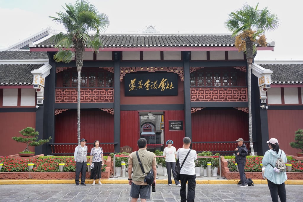 Tourists visit the site of the Zunyi Conference in Guizhou province on Friday. Photo: Xinhua