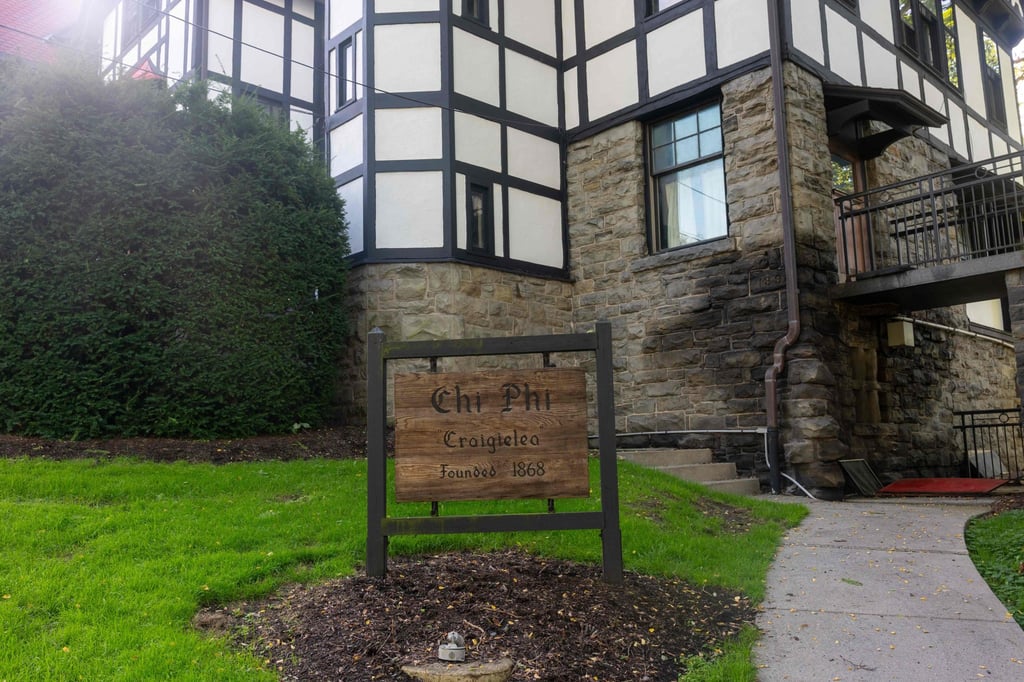 The fraternity house at the centre of a rape allegation stands on the campus of Cornell University in Ithaca, New York, on Wednesday. Photo: AFP The fraternity house at the centre of a rape allegation stands on the campus of Cornell University in Ithaca, New York, on Wednesday. Photo: AFP