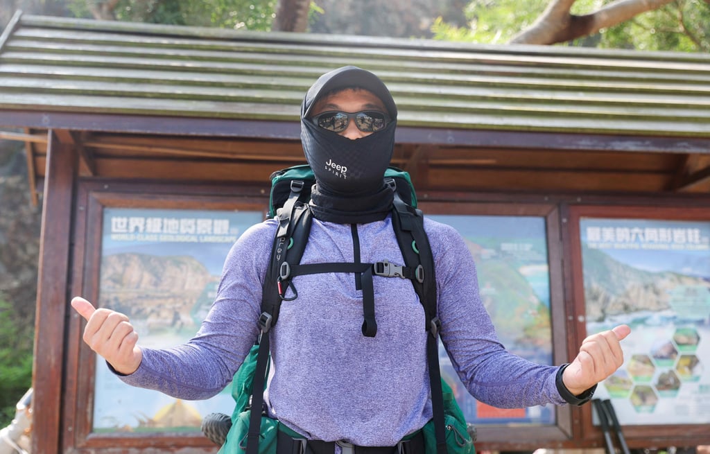Yu Jun from Shenzhen and three friends arrived at Po Pin Chau before their 3pm slot, hoping to enter earlier. Photo: Edmond So Yu Jun from Shenzhen and three friends arrived at Po Pin Chau before their 3pm slot, hoping to enter earlier. Photo: Edmond So