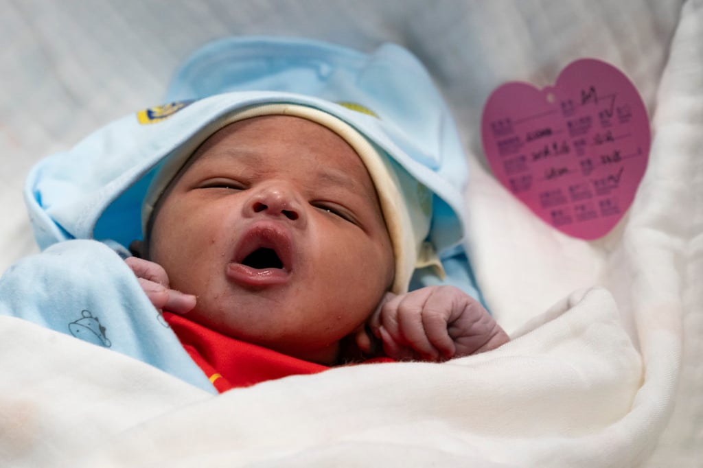 A newborn is pictured aboard the Chinese naval hospital ship Auspicious Ark, docked at the Friendship Port in Nouakchott, Mauritania, on September 16. Photo: Xinhua A newborn is pictured aboard the Chinese naval hospital ship Auspicious Ark, docked at the Friendship Port in Nouakchott, Mauritania, on September 16. Photo: Xinhua