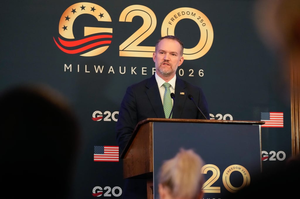 US Trade Representative Jamieson Greer speaks during a press conference at the G20 Trade Ministerial in Milwaukee, Wisconsin, on Thursday. Photo: AP US Trade Representative Jamieson Greer speaks during a press conference at the G20 Trade Ministerial in Milwaukee, Wisconsin, on Thursday. Photo: AP