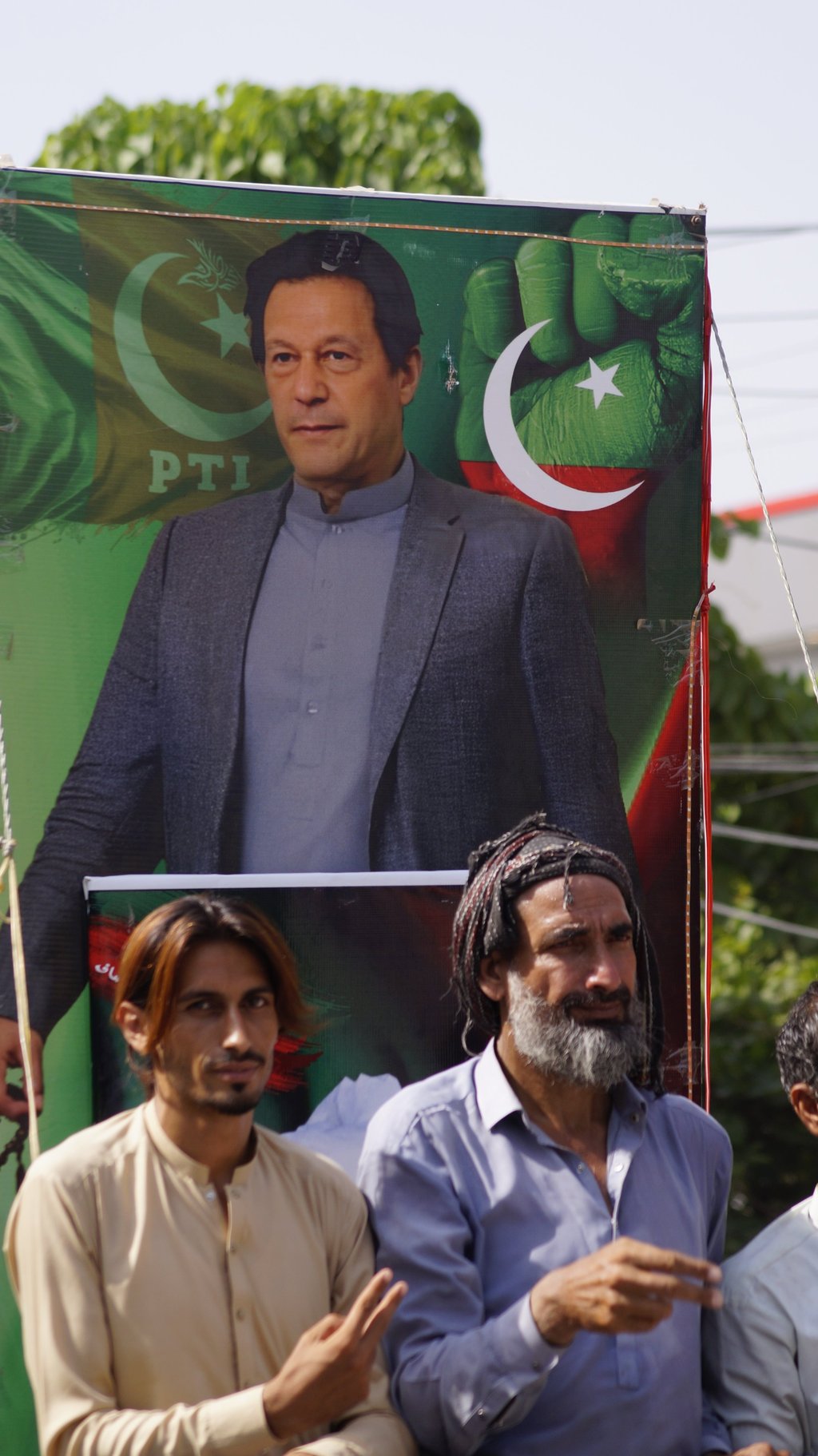 Supporters of jailed former Prime Minister Imran Khan during a protest march to Islamabad in Dera Ismail Khan, Pakistan, on Sunday. Photo: EPA Supporters of jailed former Prime Minister Imran Khan during a protest march to Islamabad in Dera Ismail Khan, Pakistan, on Sunday. Photo: EPA