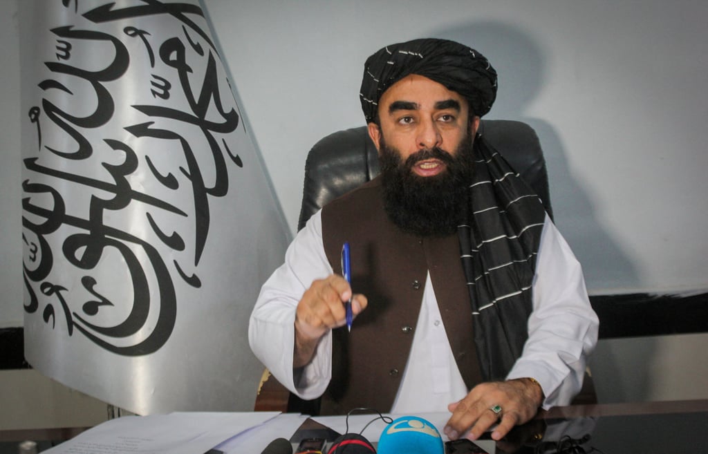 Afghan government spokesman Zabihullah Mujahid condemned the International Criminal Court’s decision to unseal arrest warrants for four senior Taliban officials. Photo: Reuters Afghan government spokesman Zabihullah Mujahid condemned the International Criminal Court’s decision to unseal arrest warrants for four senior Taliban officials. Photo: Reuters