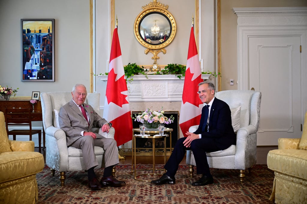 Britain’s King Charles meets Canada’s Prime Minister Mark Carney in Ottawa, Ontario, Canada in May 2025. Photo: Pool via Reuters Britain’s King Charles meets Canada’s Prime Minister Mark Carney in Ottawa, Ontario, Canada in May 2025. Photo: Pool via Reuters
