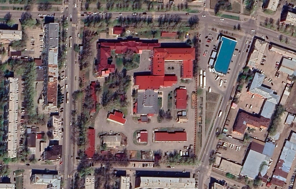 The Anti-Plague Institute of Siberia and the Far East is seen via satellite image in Irkutsk, Russia, in May 2025. Image: Google/Airbus via Reuters