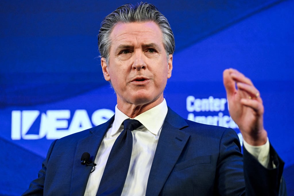 California Governor Gavin Newsom speaks at a conference in Washington in May. Photo: Reuters