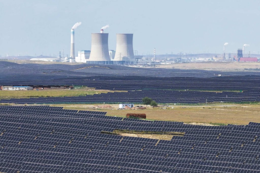 The Ningdong Energy and Chemical Base in Yinchuan, Ningxia, seen on September 28, refines coal to make olefins, a raw material for products from plastics to synthetic fibres and rubber. Photo: AFP