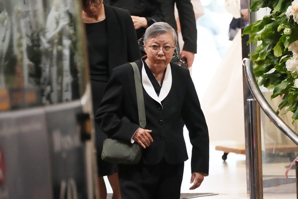 Rita Fan Hsu, the first Legislative Council president after the 1997 handover, arrives at the hall of the Hong Kong Funeral Home to pay tribute to the late Tung Chee-hwa, Hong Kong’s first chief executive, on September 19. Photo: Kit Lai Rita Fan Hsu, the first Legislative Council president after the 1997 handover, arrives at the hall of the Hong Kong Funeral Home to pay tribute to the late Tung Chee-hwa, Hong Kong’s first chief executive, on September 19. Photo: Kit Lai