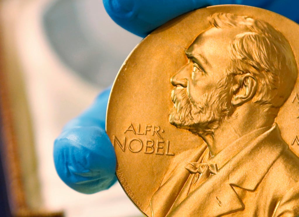 The Nobel Prize medal. The economics award is the last Nobel of the year. Photo: AP