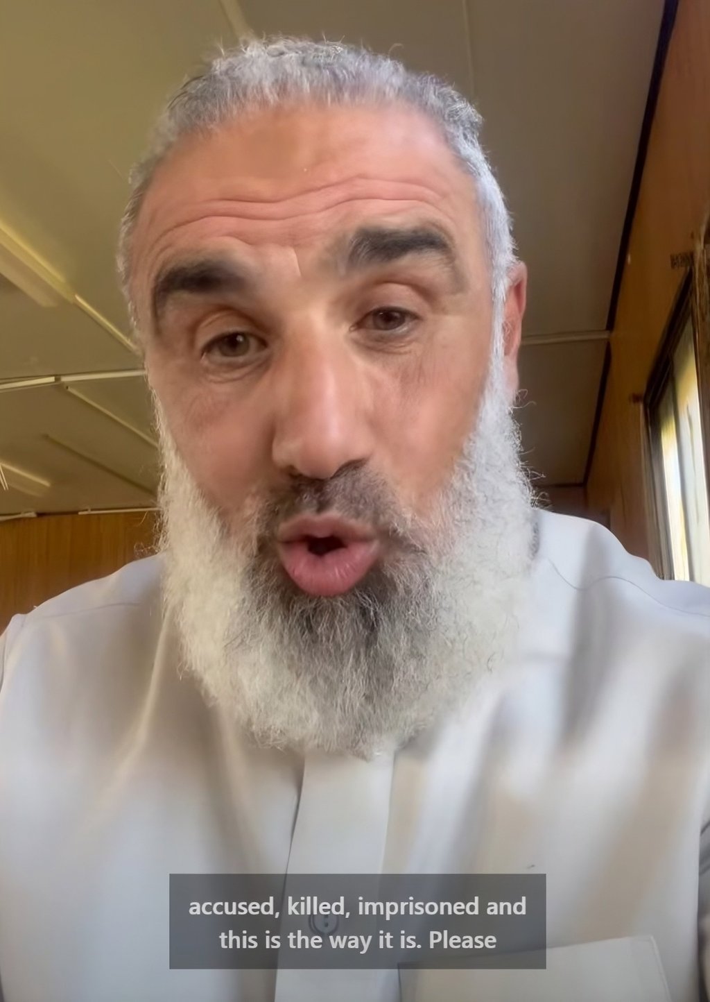 Melbourne man Abu Hamza, also named by local media as Samir Mohtadi, in a still from his social media video responding to the Flydubai accusations. Photo: Facebook/iisnaonline