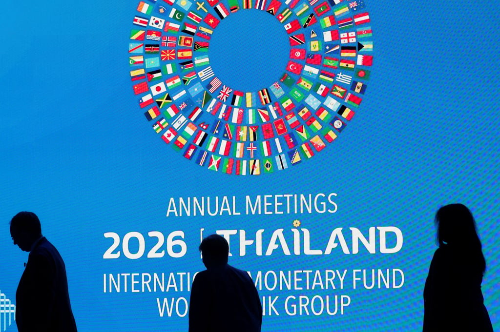Delegates gather at the IMF and World Bank Annual Meetings in Bangkok, Thailand, on Wednesday. Photo: Reuters Delegates gather at the IMF and World Bank Annual Meetings in Bangkok, Thailand, on Wednesday. Photo: Reuters
