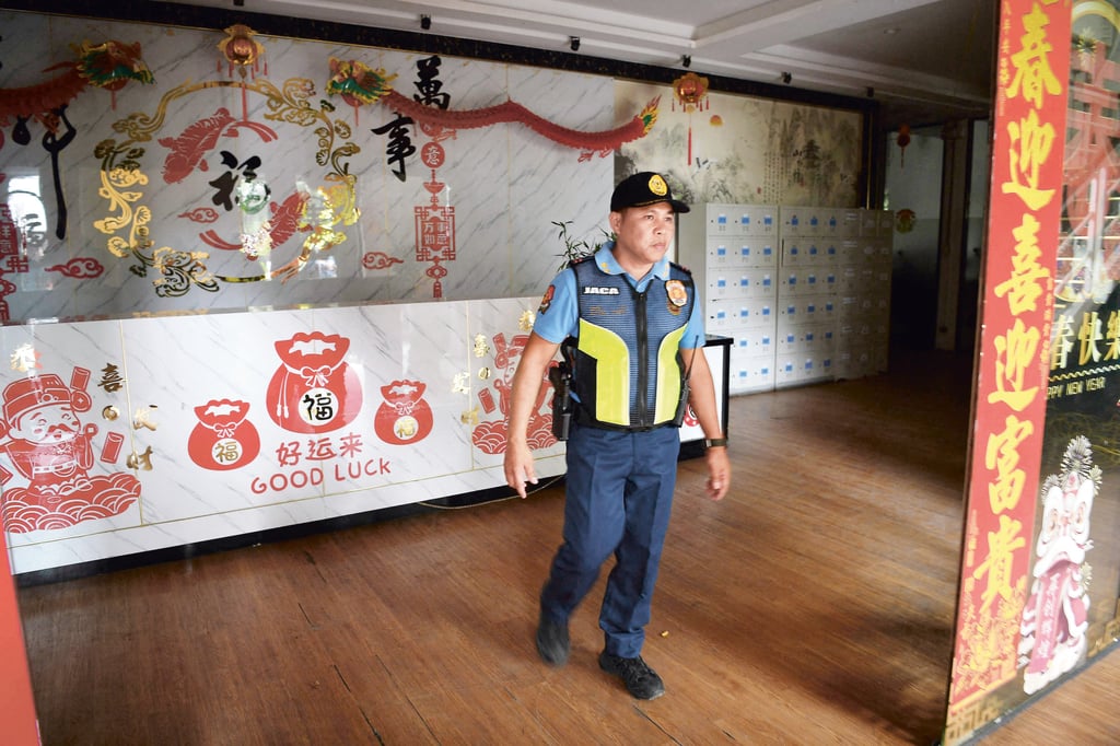 A closed Philippine online gaming operator hub inside the former Island Cove resort in Kawit, Cavite, Philippines, as seen in December 2024. Photo: AFP