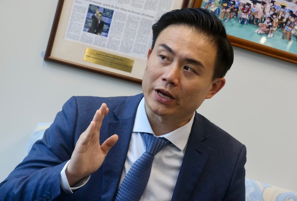 Lawmaker Mark Chong has asked whether the government will consider outlawing playing audio through loudspeakers and placing feet on seats on public transport. Photo: Jonathan Wong Lawmaker Mark Chong has asked whether the government will consider outlawing playing audio through loudspeakers and placing feet on seats on public transport. Photo: Jonathan Wong