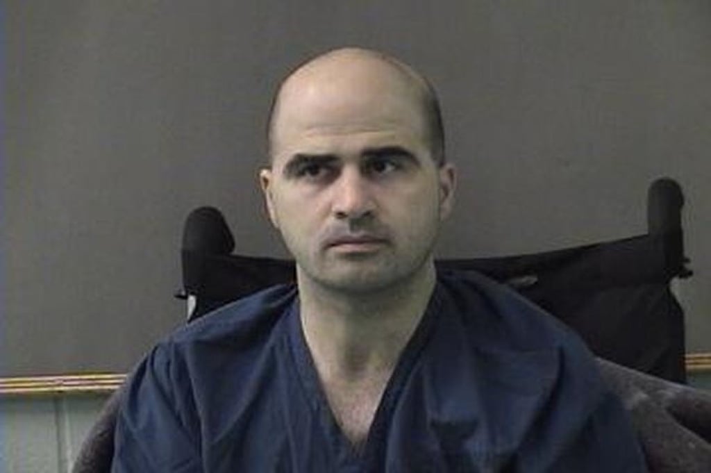 Former US Army Major Nidal Hasan in an April 2010 booking photo in Belton, Texas. Photo: Bell County Sheriff’s Office/Getty Images/TNS Former US Army Major Nidal Hasan in an April 2010 booking photo in Belton, Texas. Photo: Bell County Sheriff’s Office/Getty Images/TNS