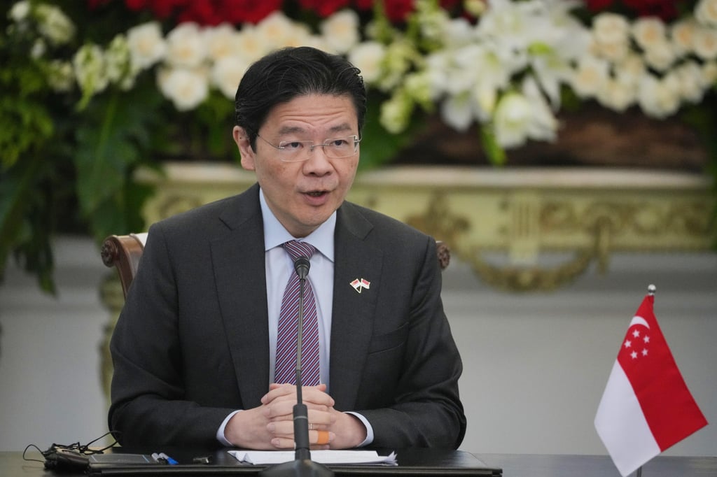 Singaporean Prime Minister Lawrence Wong in Jakarta, Indonesia, in July. Wong said Singapore is investigating companies responsible for Indonesian fires causing regional haze and may pursue legal action. Photo: AP